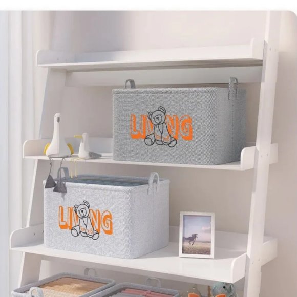 1pc Household Foldable Clothes and Miscellaneous Items Storage Basket With Draws - Picture 2 of 12